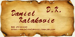 Daniel Kalaković vizit kartica